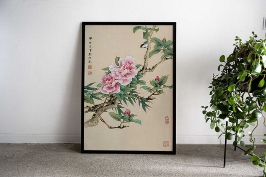 Ukiyo e birds and flowers Asian Style Poster | Wall Art for Home & Office | High-Quality Print - High-Quality Visual Display