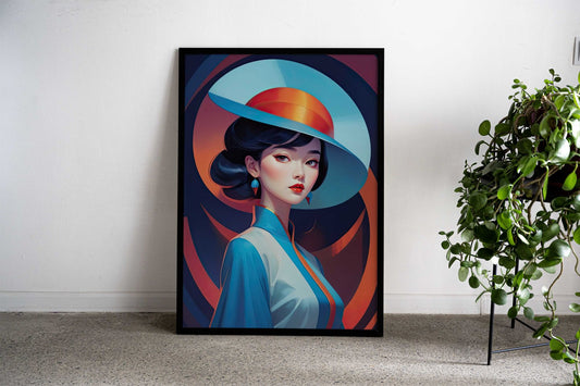 Unique Asian Lady Asian Style Poster | Wall Art for Home & Office | High-Quality Print - High-Quality Visual Display