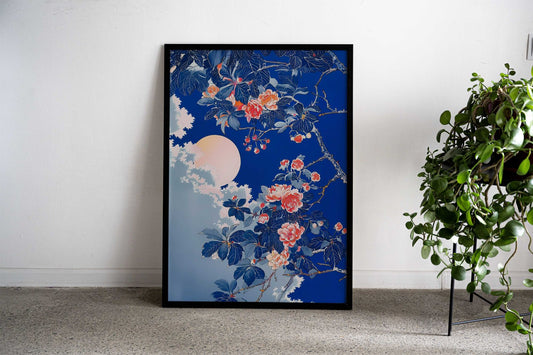 Vibrant Flowers Japanese Asian Style Poster | Wall Art for Home & Office | High-Quality Print - High-Quality Visual Display