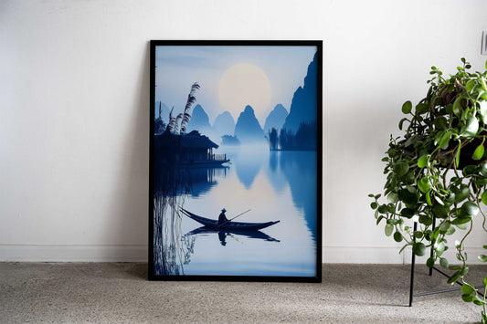 Vietnam Asia Asian Boat Asian Style Poster | Wall Art for Home & Office | High-Quality Print - High-Quality Visual Display