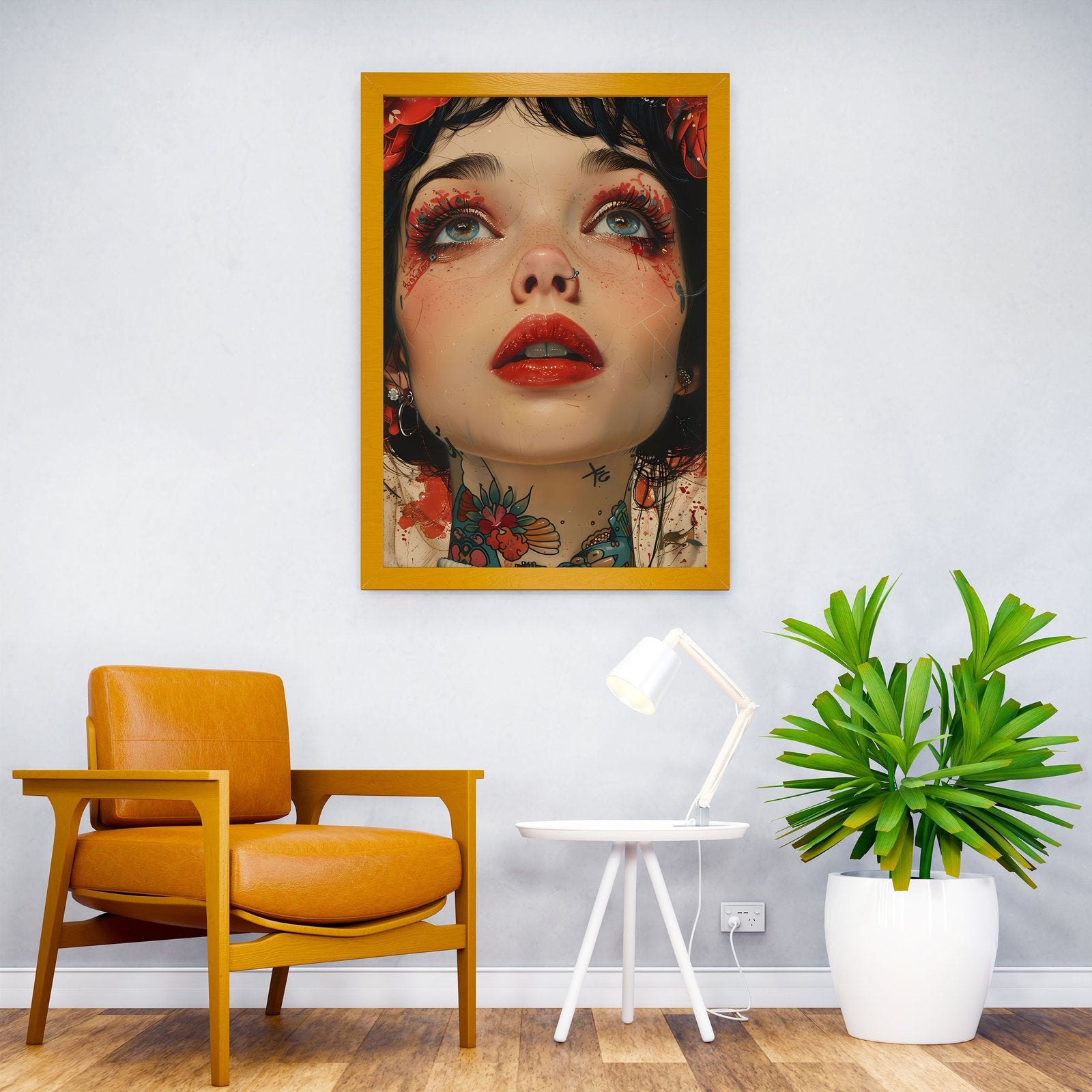 Vintage Asian Girl Poster Asian Style Wall Art Multiple Sizes