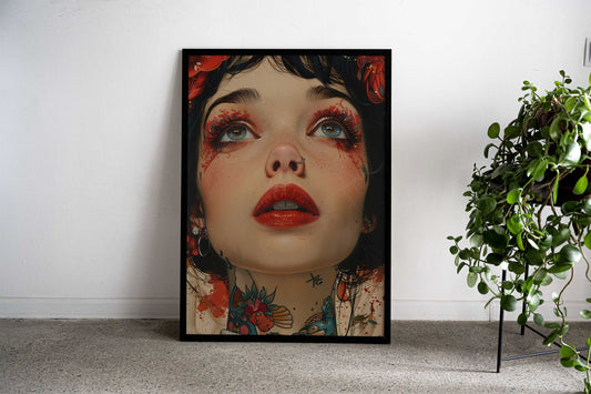 Vintage Asian Girl Poster Asian Style Poster | Wall Art for Home & Office | High-Quality Print - High-Quality Visual Display