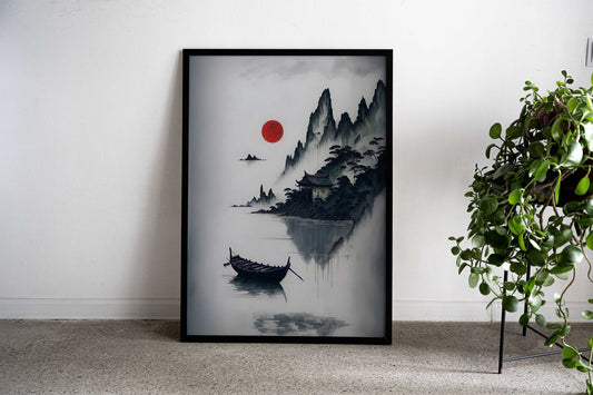 Vintage Asian Minimalism Asian Style Poster | Wall Art for Home & Office | High-Quality Print - High-Quality Visual Display