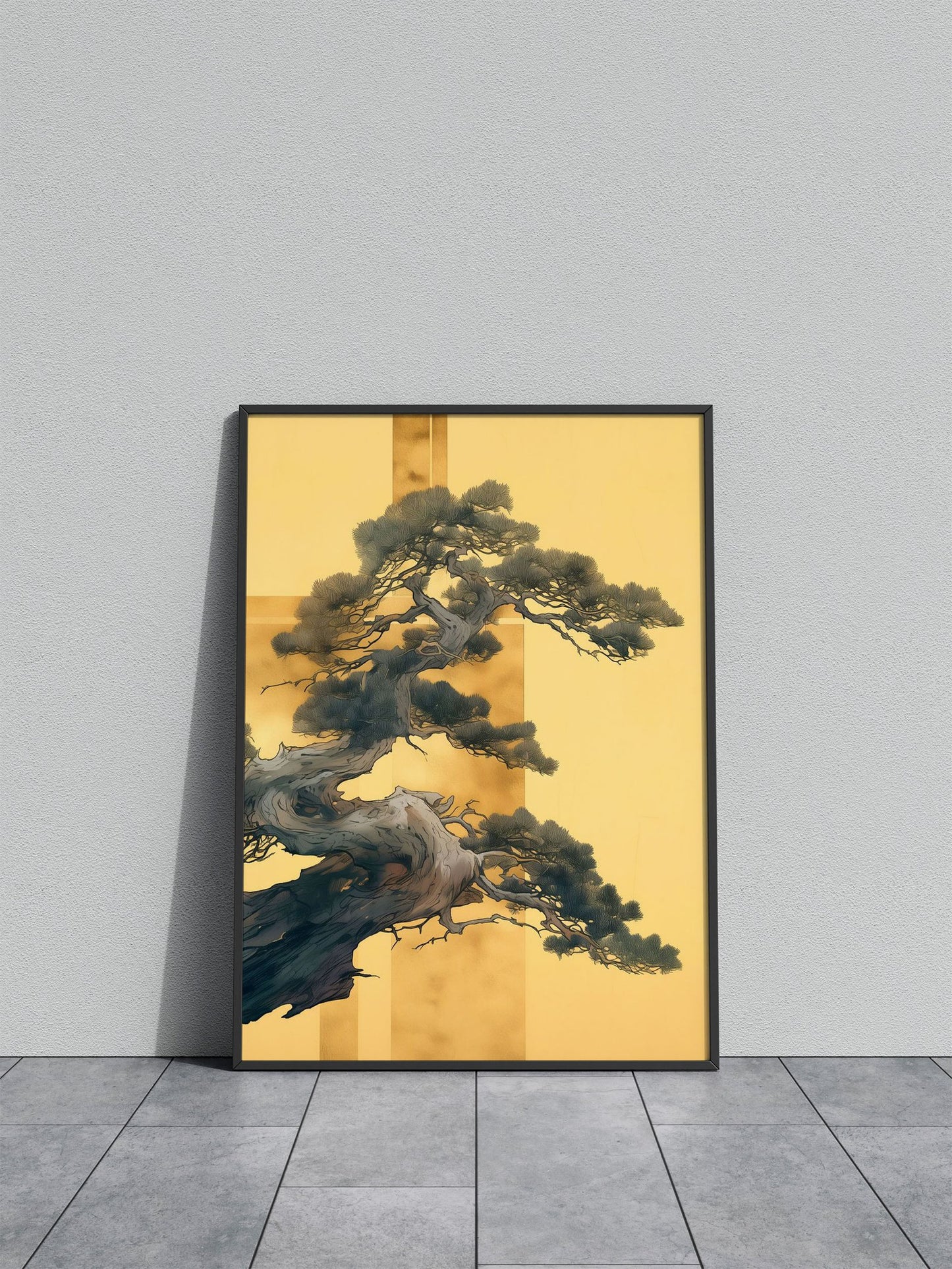 Vintage Bonsai Tree Art Asian Style Poster | Wall Art for Home & Office | High-Quality Print