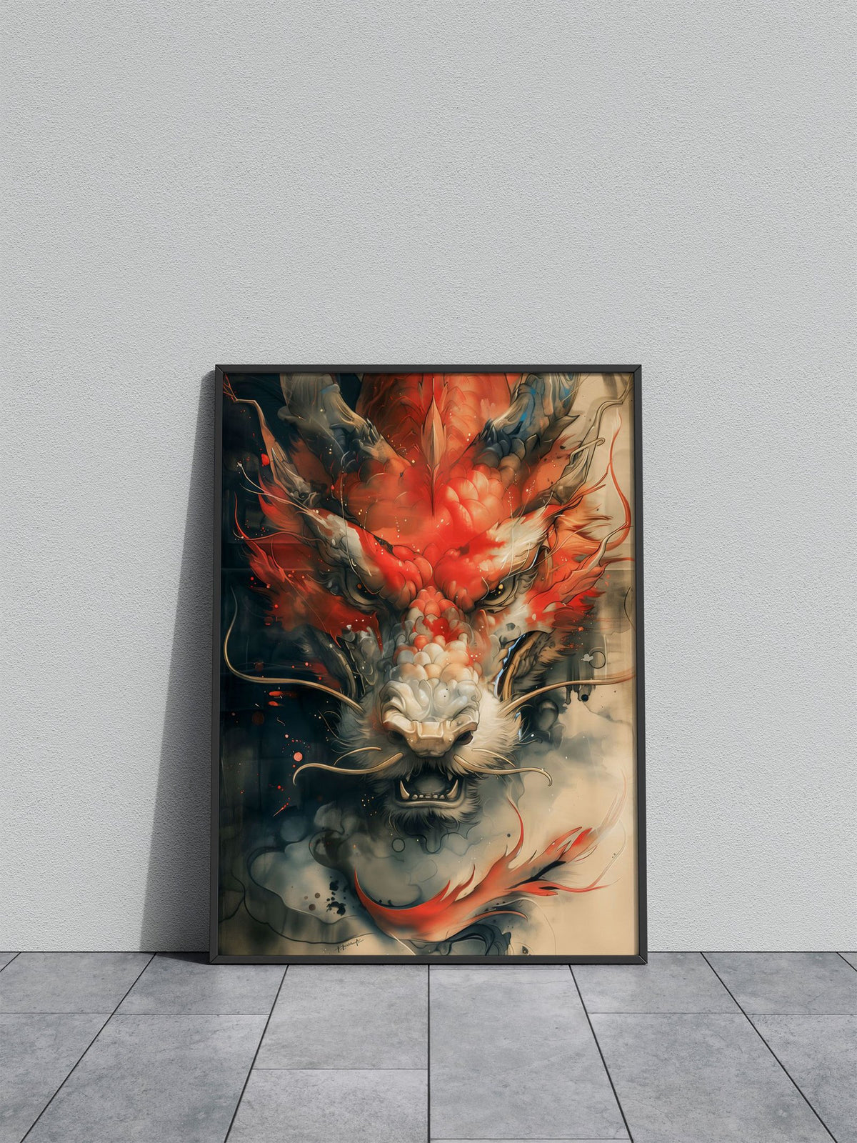 Vintage Japanese Dragon Asian Style Poster | Wall Art for Home & Office | High-Quality Print - High-Quality Visual Display