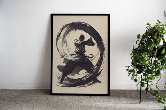 Vintage Martial Arts Enso Asian Style Poster | Wall Art for Home & Office | High-Quality Print - High-Quality Visual Display