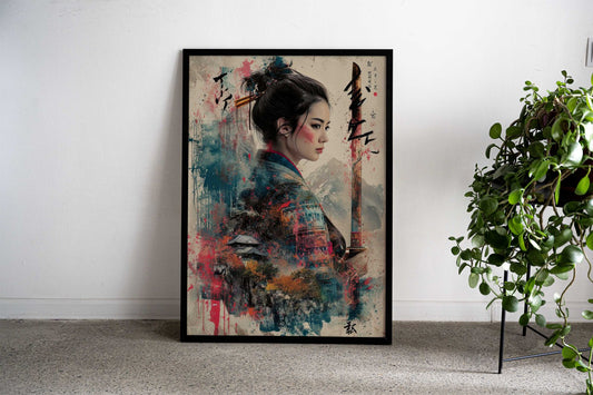 Vintage Samurai Asian Style Poster | Wall Art for Home & Office | High-Quality Print - High-Quality Visual Display
