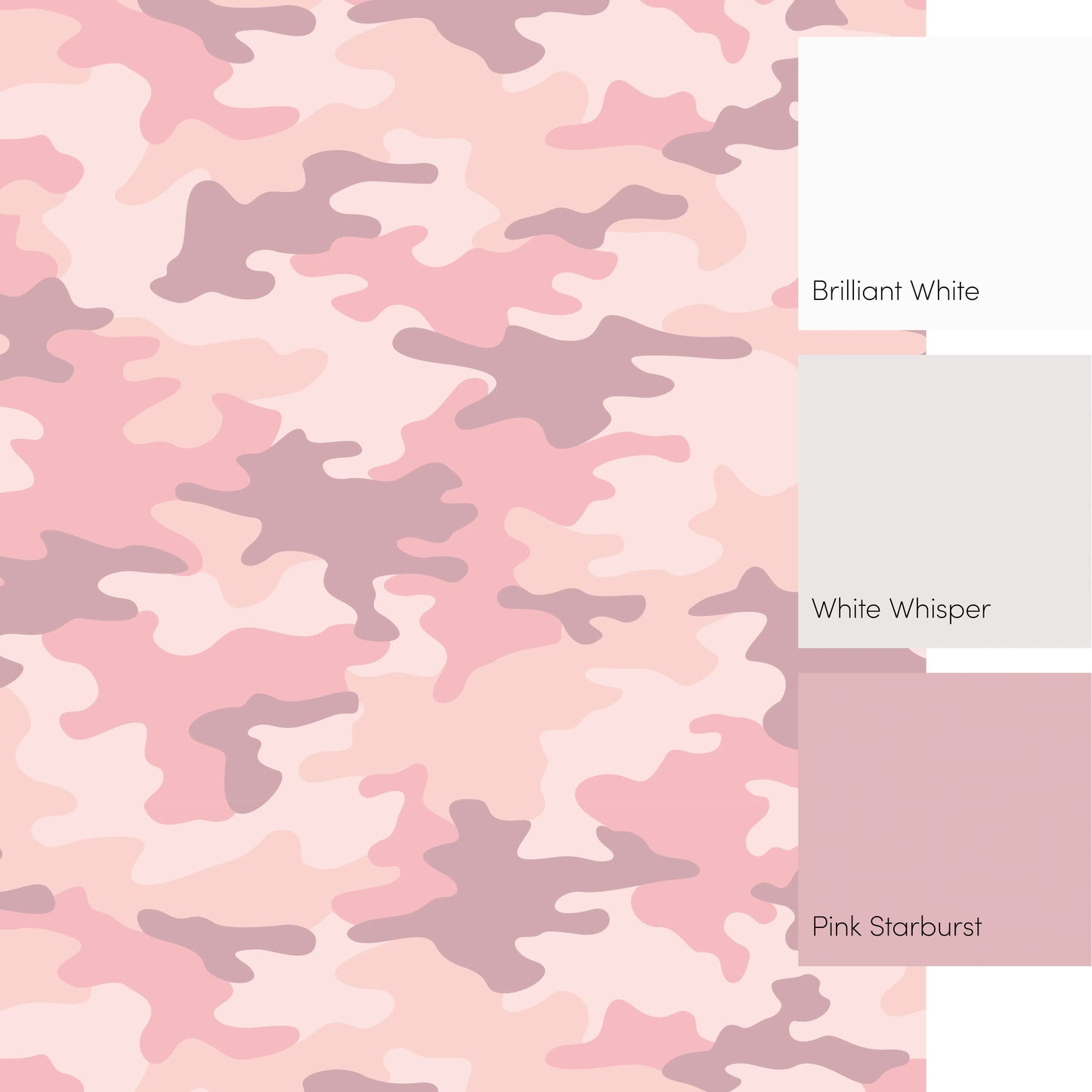 Pink Camouflage Wall Mural