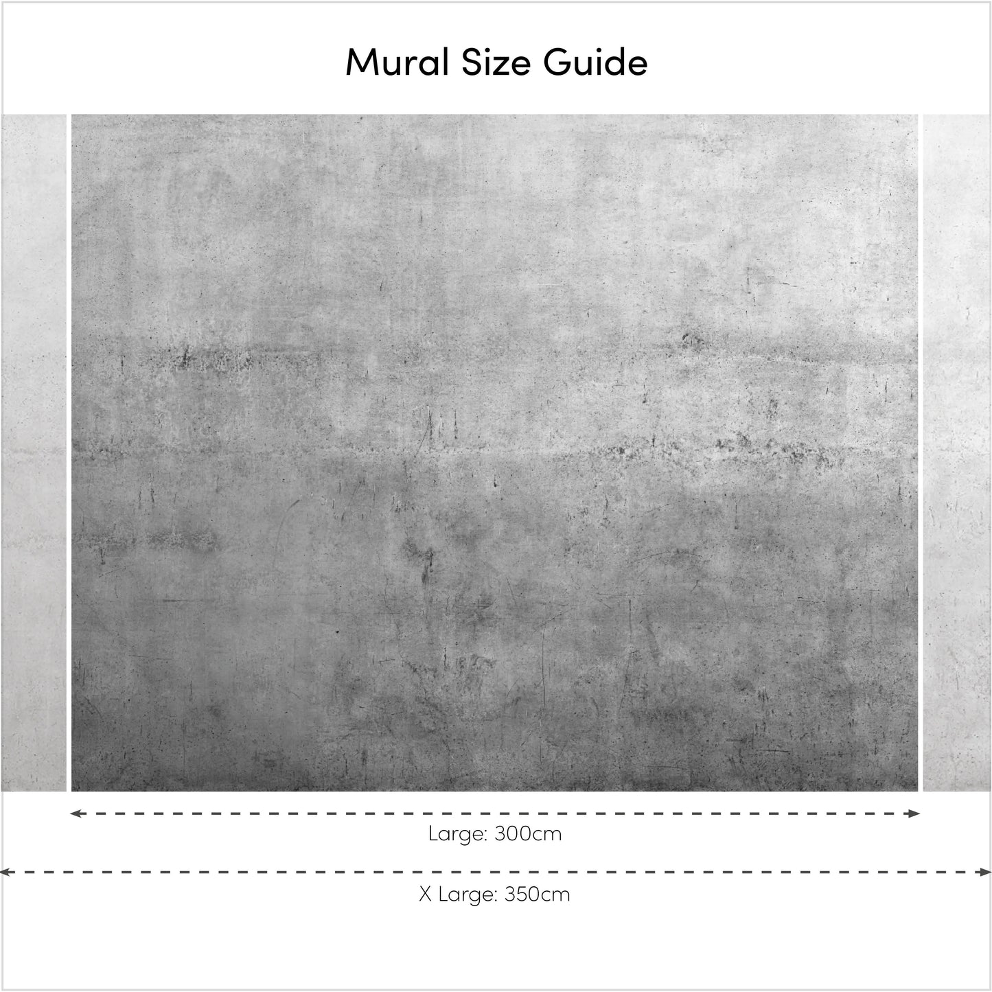 Grey Ombre Concrete Mural