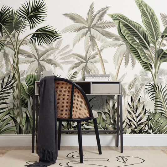 Green Jungle Escape Wall Mural