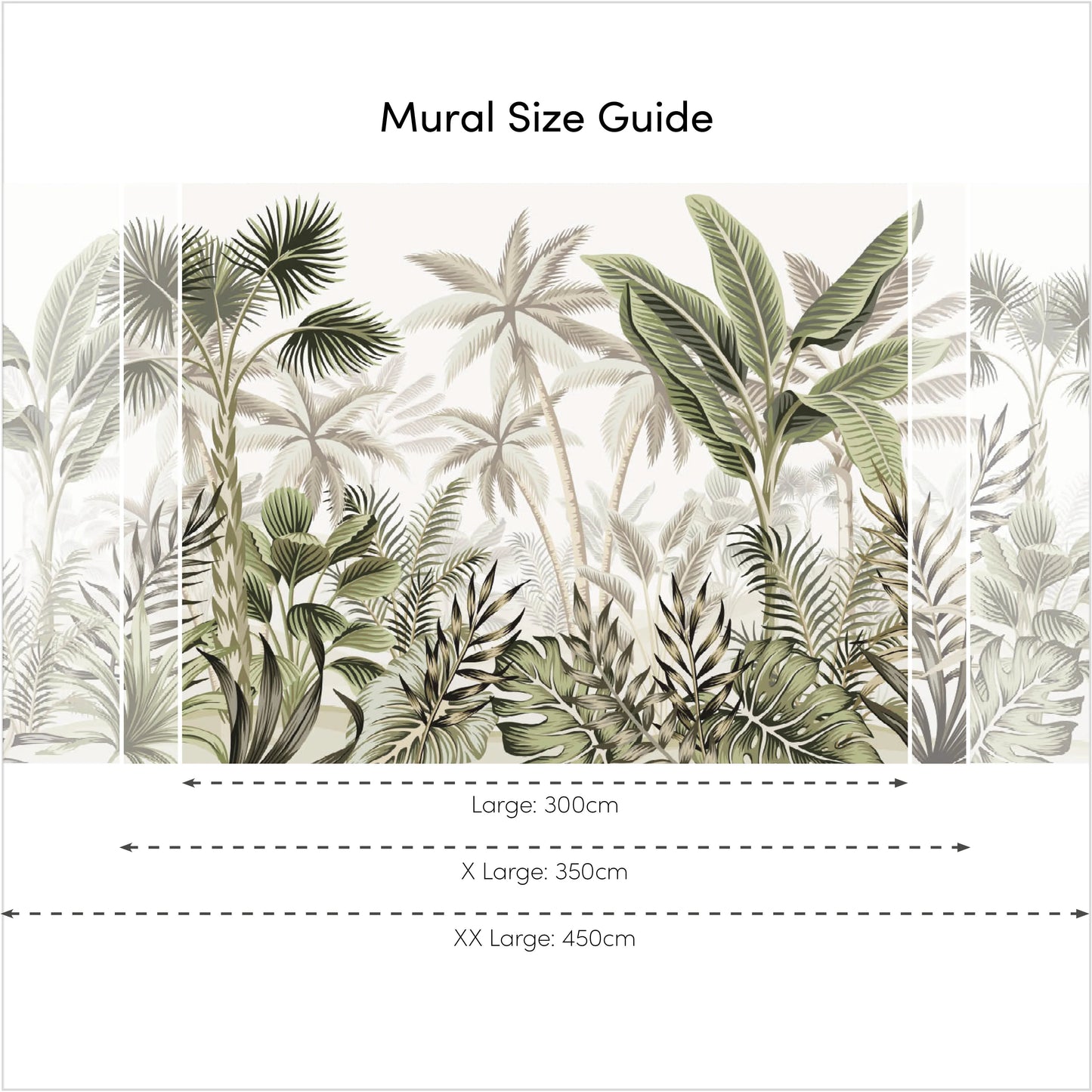 Green Jungle Escape Wall Mural