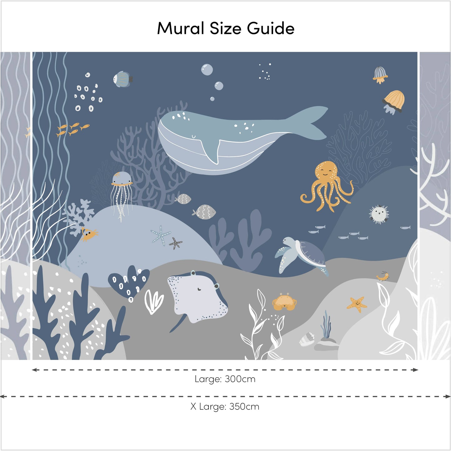 Deep Blue Underwater Mural