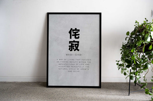 Wabi Sabi Japanese Phrase Asian Style Poster | Wall Art for Home & Office | High-Quality Print - High-Quality Visual Display