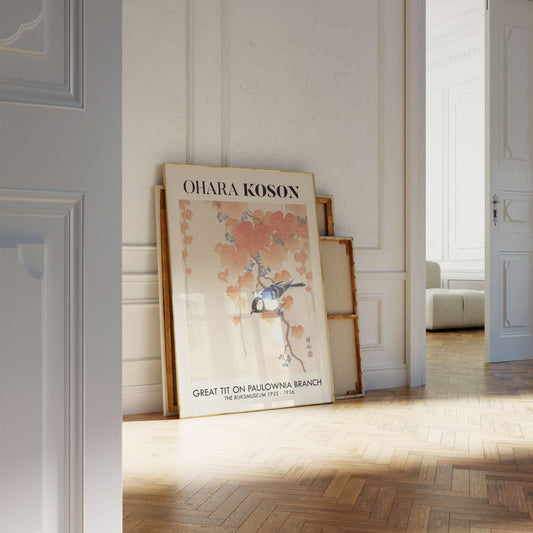 Ohara Koson - Great Tit On Paulownia Branch