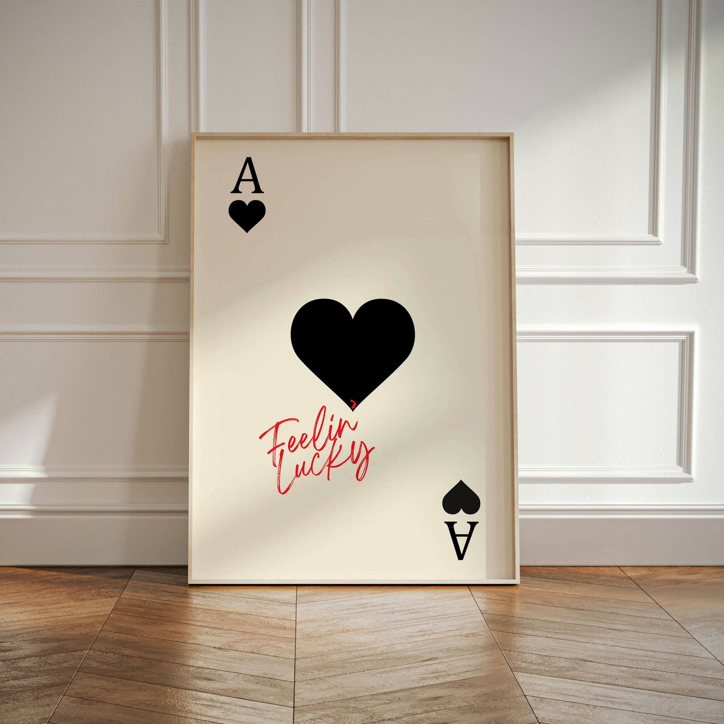 Feelin Lucky Playing Card Print