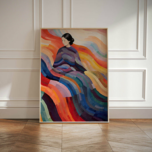 Multicolored Spirit of an Asian Lady