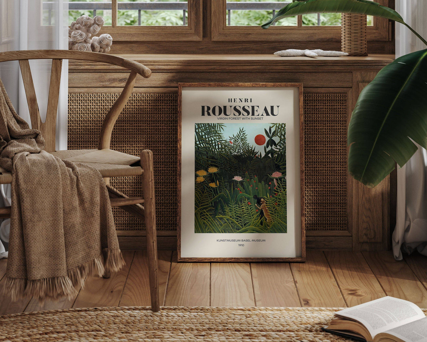 Henri Rousseau - Virgin Forest with Sunset (1910)