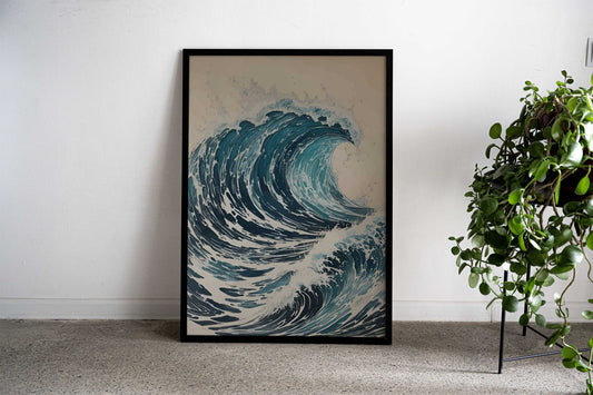 Waves of Torment Asian Style Poster | Wall Art for Home & Office | High-Quality Print - High-Quality Visual Display