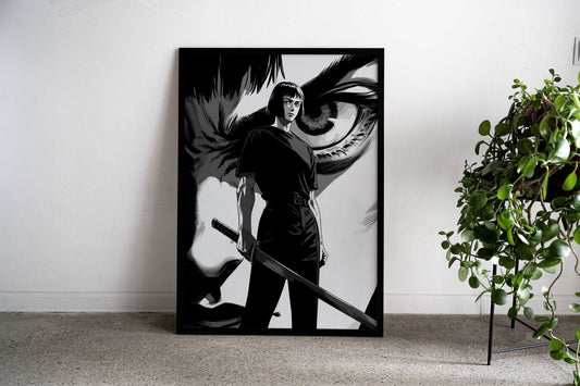 Woman Sword Asian Style Poster | Wall Art for Home & Office | High-Quality Print - High-Quality Visual Display