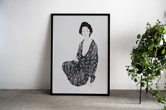 Woman in a Summer Kimono Asian Style Poster | Wall Art for Home & Office | High-Quality Print - High-Quality Visual Display