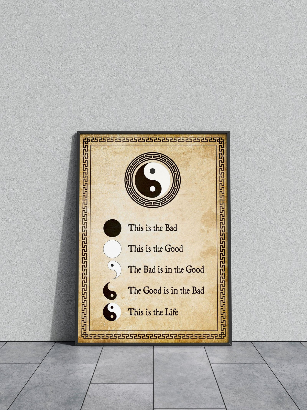 YIN YANG CONCEPT Asian Style Poster | Wall Art for Home & Office | High-Quality Print - High-Quality Visual Display