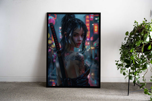 Yakuza girl Beauty Asian Style Poster | Wall Art for Home & Office | High-Quality Print - High-Quality Visual Display