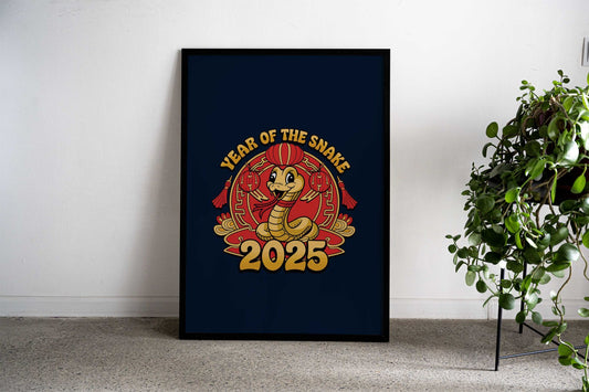 Year of the Snake 2025 Asian Style Poster | Wall Art for Home & Office | High-Quality Print - High-Quality Visual Display