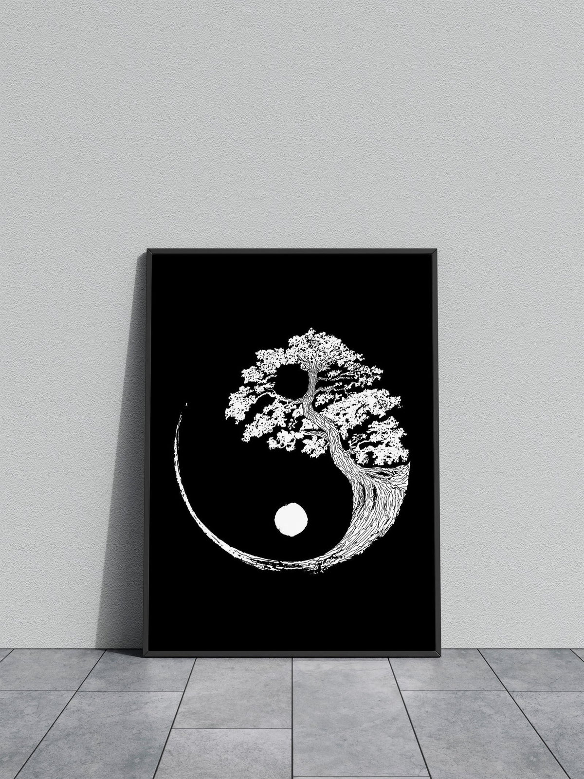 Yin Yang Bonsai Tree Japan Asian Style Poster | Wall Art for Home & Office | High-Quality Print - High-Quality Visual Display