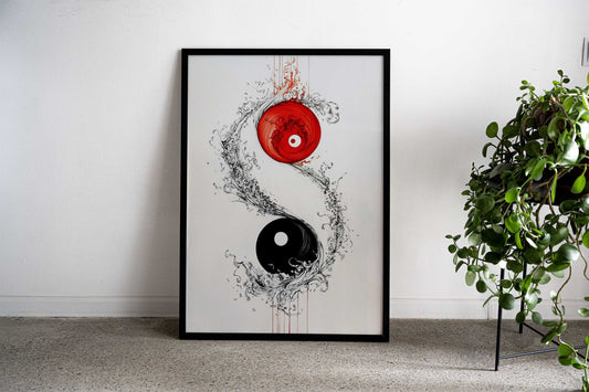 Yin Yang Symbol Asian Style Poster | Wall Art for Home & Office | High-Quality Print - High-Quality Visual Display