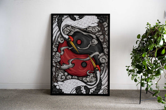 Yin Yang Asian Style Poster | Wall Art for Home & Office | High-Quality Print - High-Quality Visual Display
