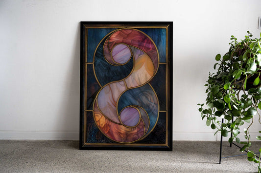 Yin yang Gold Glass Deco Asian Style Poster | Wall Art for Home & Office | High-Quality Print - High-Quality Visual Display