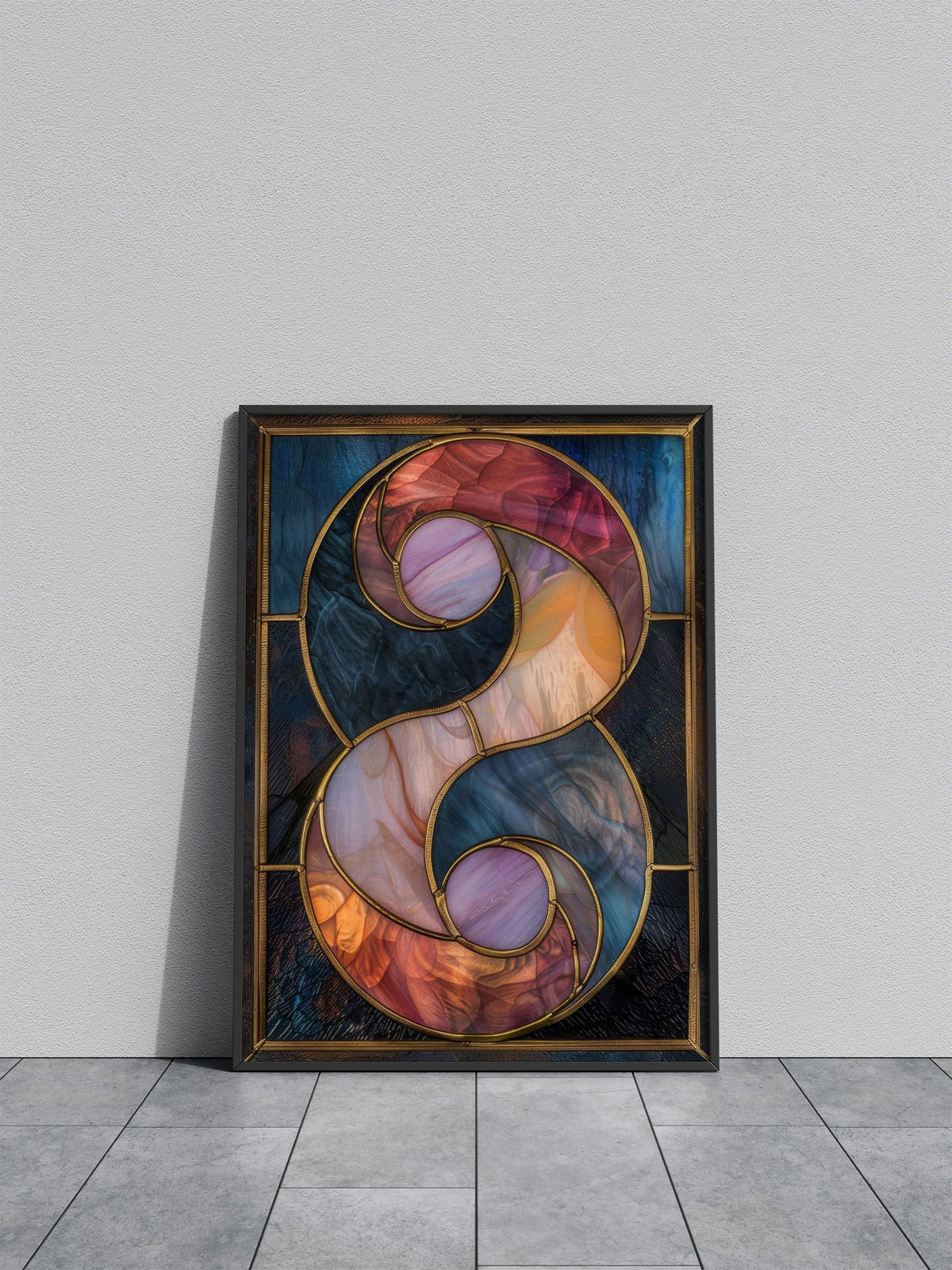 Yin yang Gold Glass Deco Asian Style Poster | Wall Art for Home & Office | High-Quality Print - High-Quality Visual Display