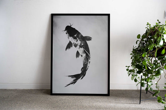 Ying Yang Koi Fish Asian Style Poster | Wall Art for Home & Office | High-Quality Print - High-Quality Visual Display