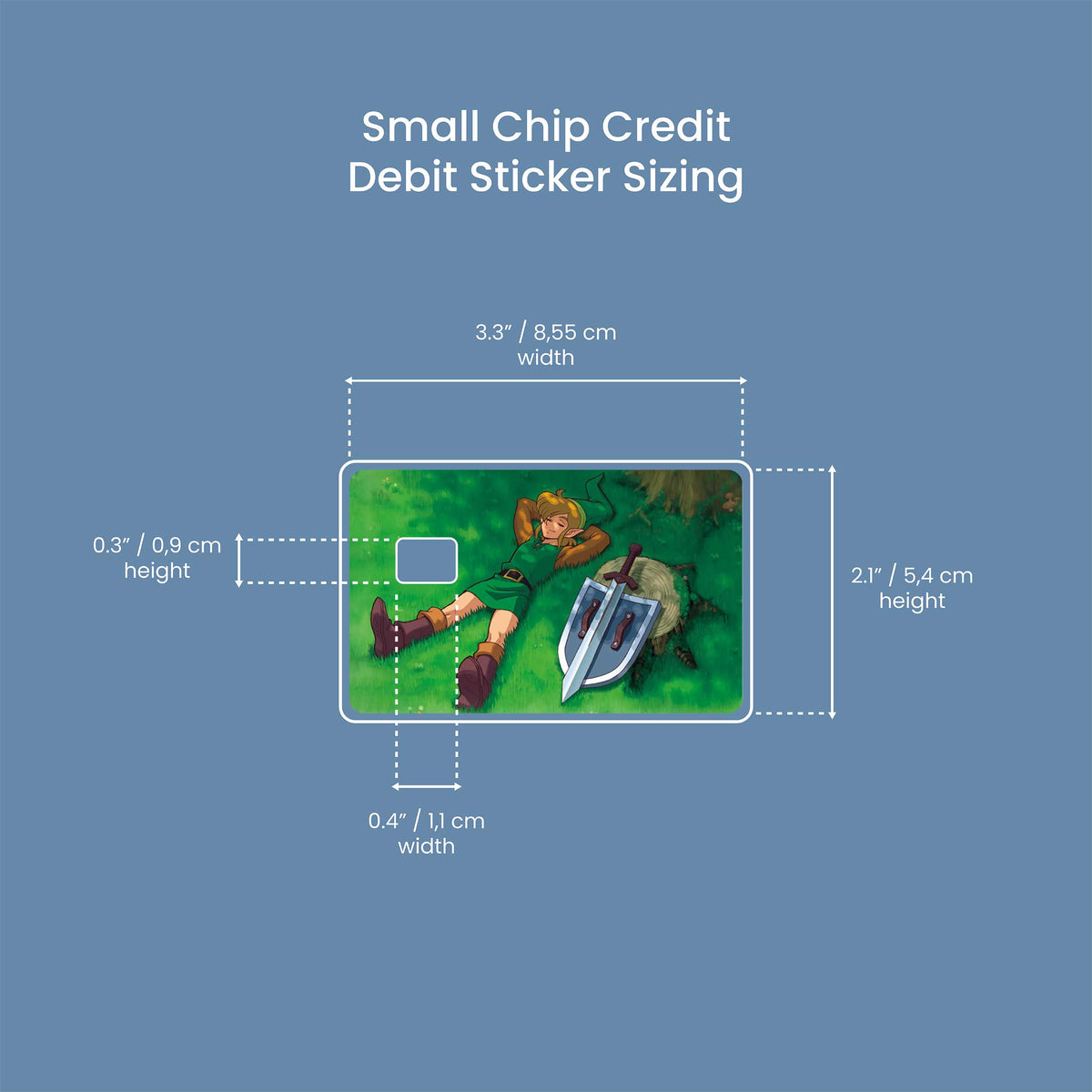 Zelda Link Nintendo - Premium Vinyl Credit Card Skin Cover by Wonderwallsboutique