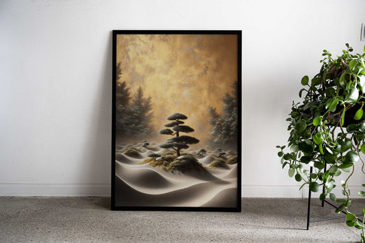 Zen Garden Landscape Asian Style Poster | W all Art for Home & Office | High-Quality Print - High-Quality Visual Display