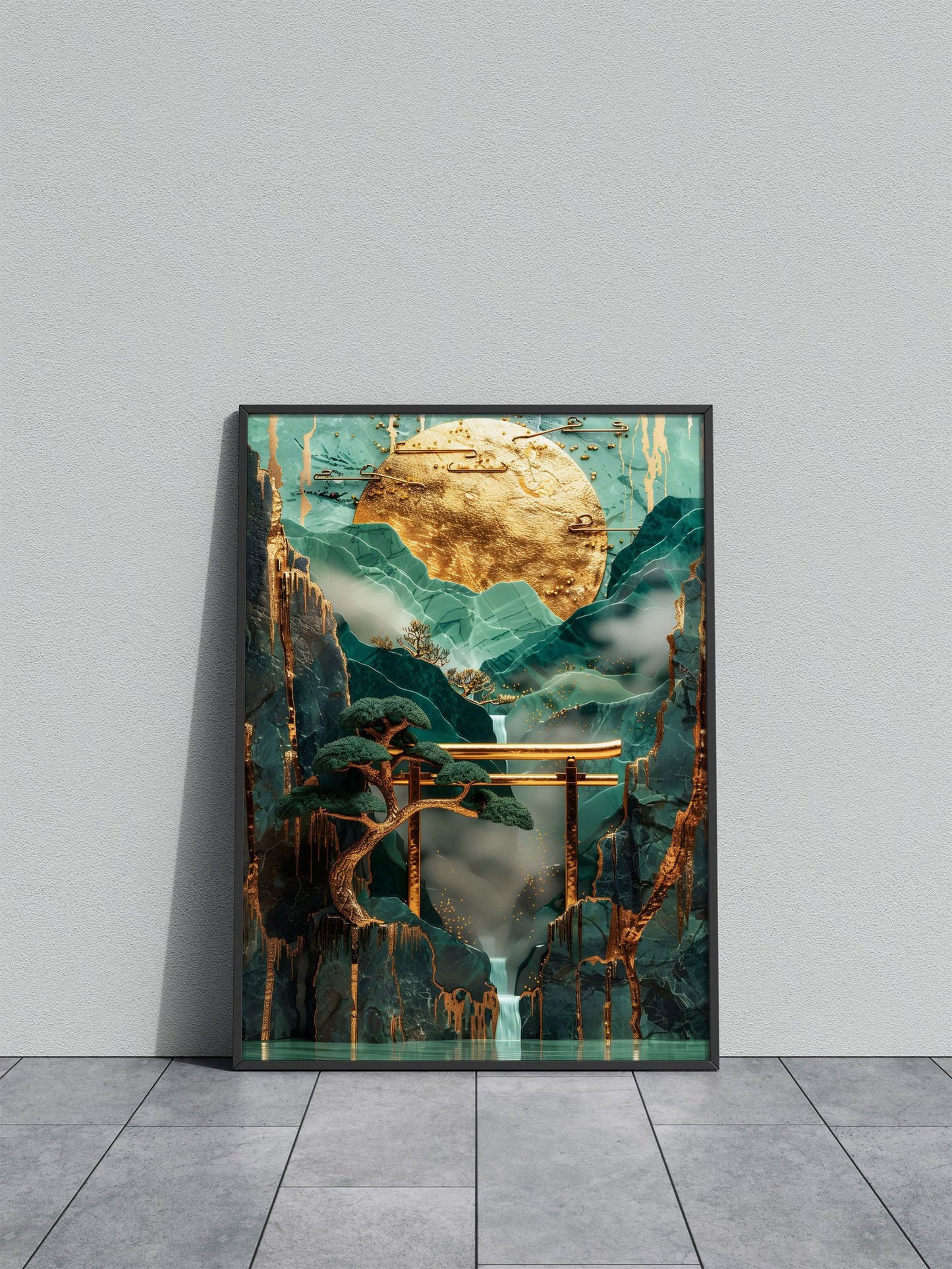 abstract Mountain Japan 2 Asian Style Poster | Wall Art for Home & Office | High-Quality Print