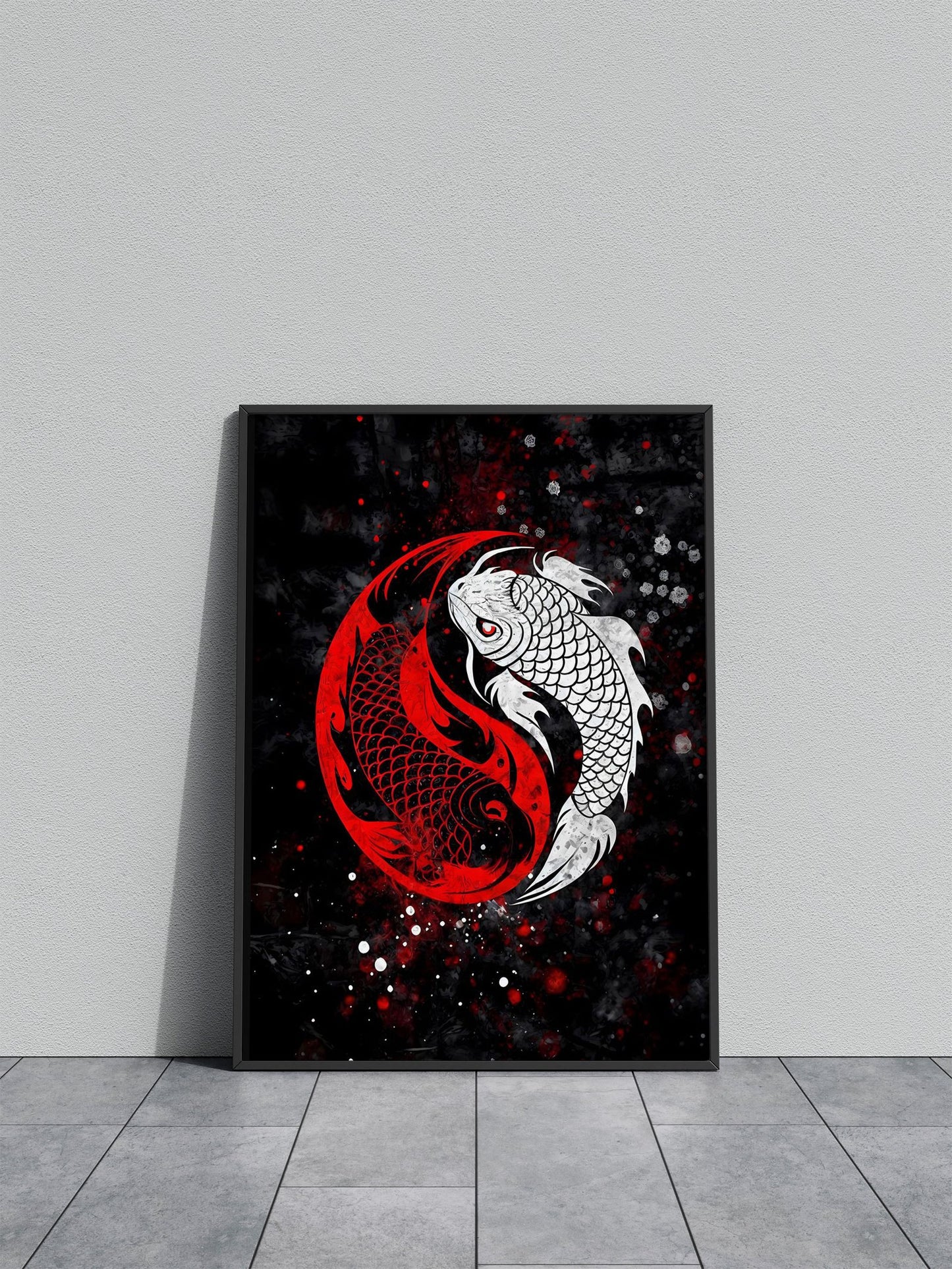 abstract koi fish Asian Style Poster | Wall Art for Home & Office | High-Quality Print