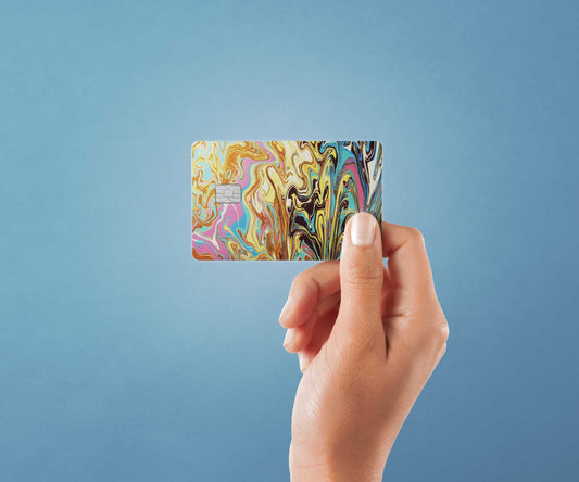 Abstract Color Design | Credit Card Sticker | Small Chip | Credit Card Skin