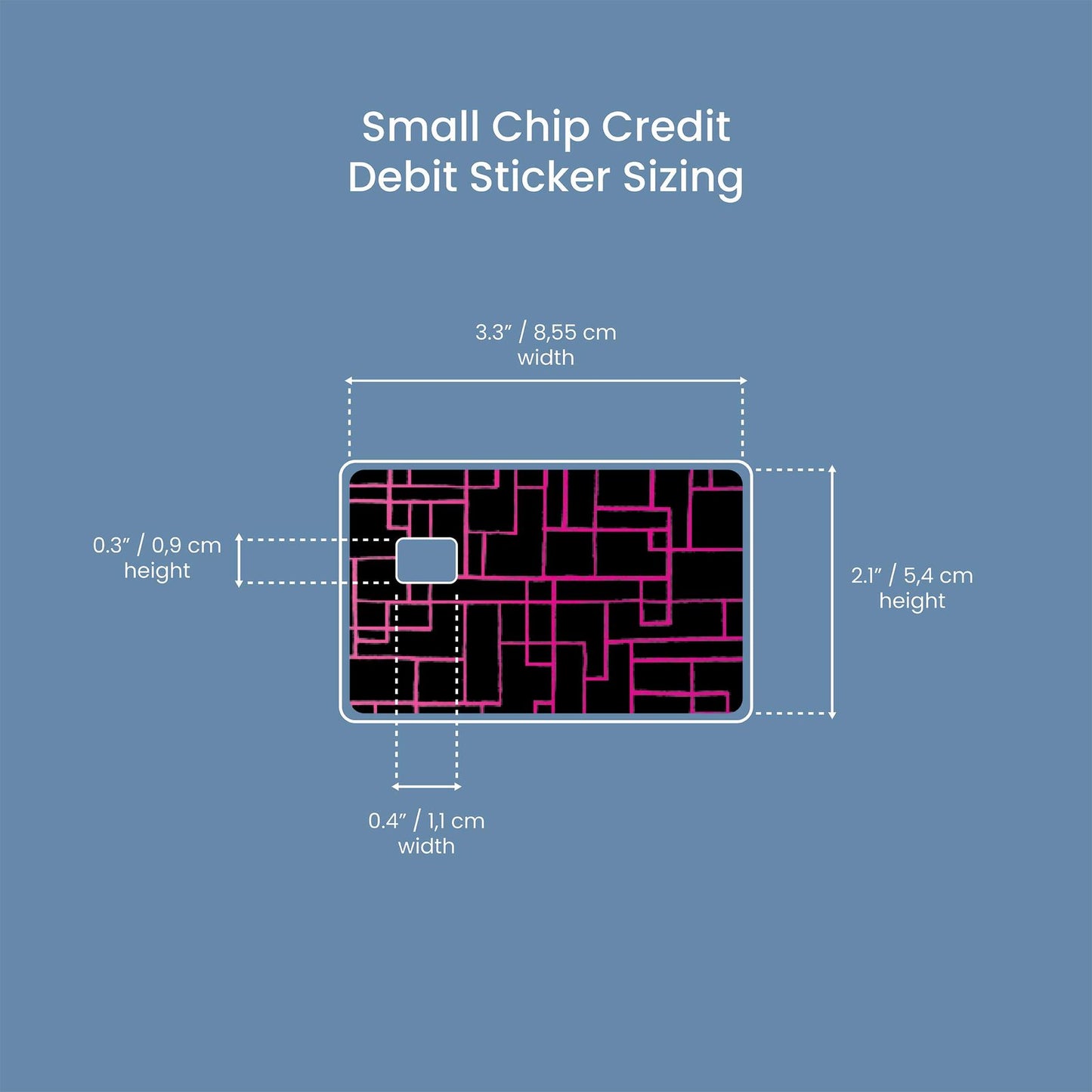 Abstract Pattern Pink Design | Credit Card Sticker | Small Chip | Credit Card Skin