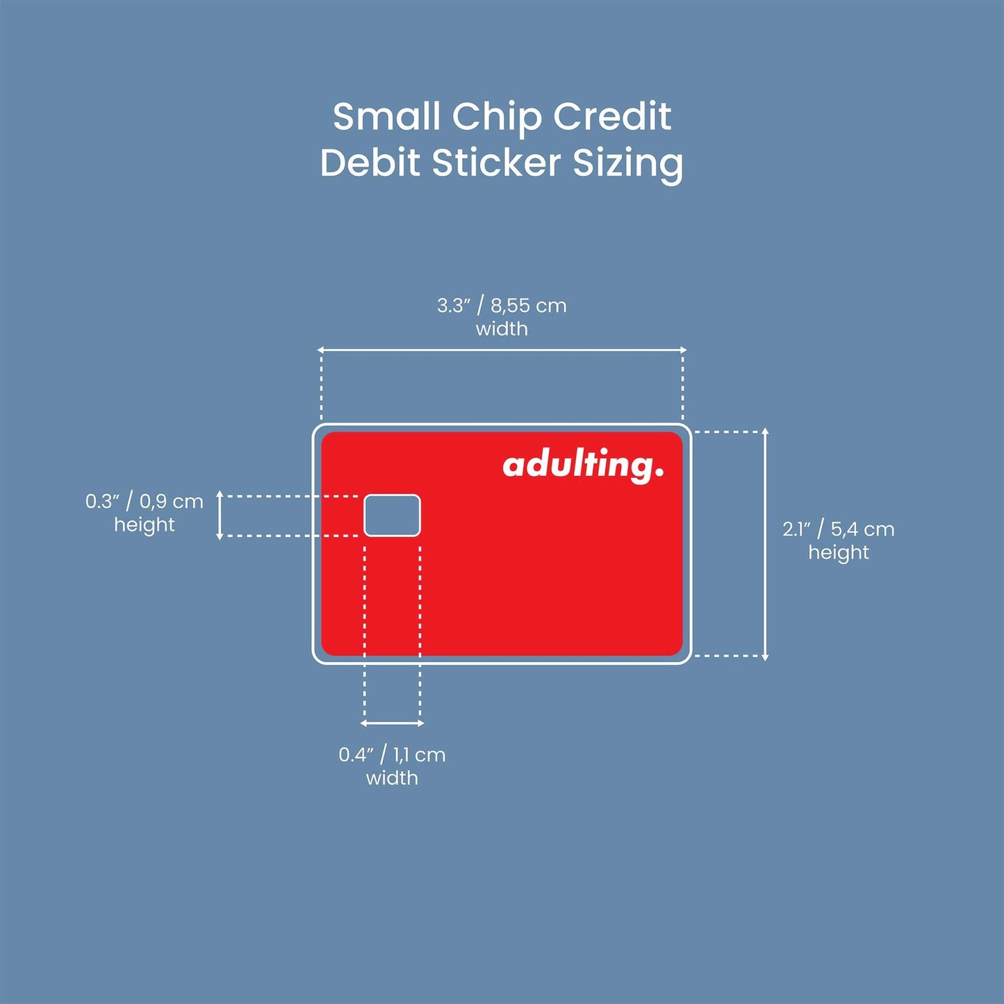 Adulting Design | Credit Card Sticker | Small Chip | Credit Card Skin
