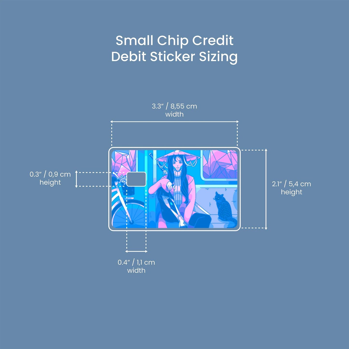 AIGF Design | Credit Card Sticker | Small Chip | Credit Card Skin