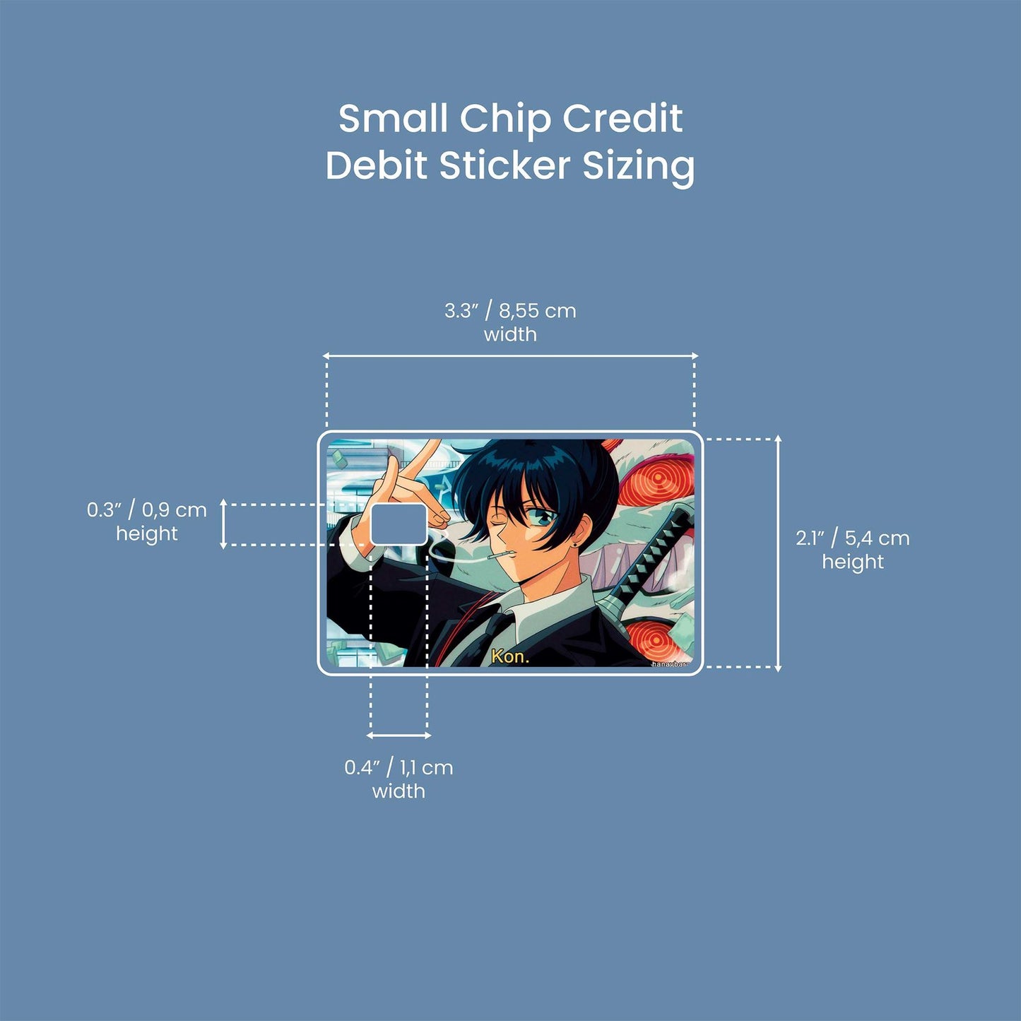 Aki Design | Credit Card Sticker | Small Chip | Credit Card Skin
