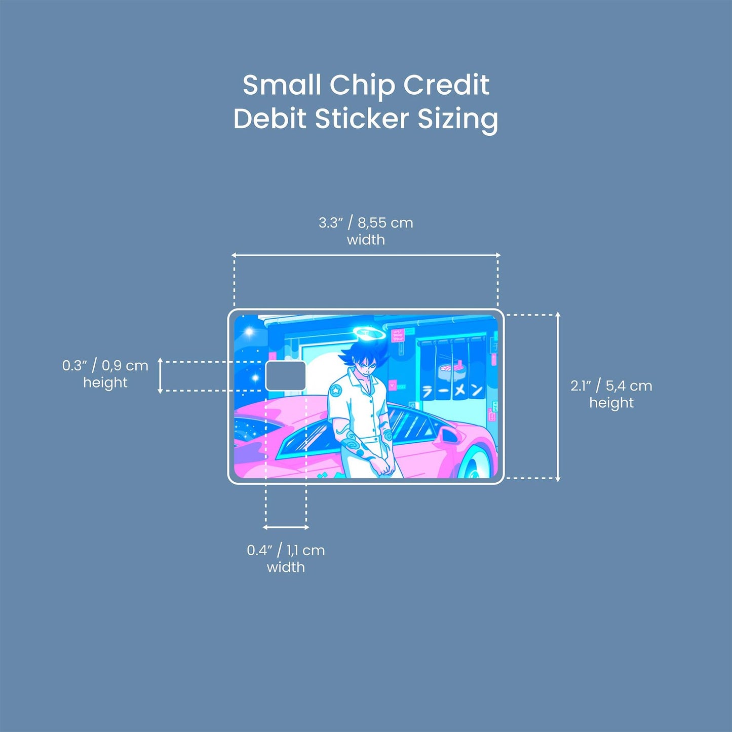 Akihabara Bad Boy Design | Credit Card Sticker | Small Chip | Credit Card Skin