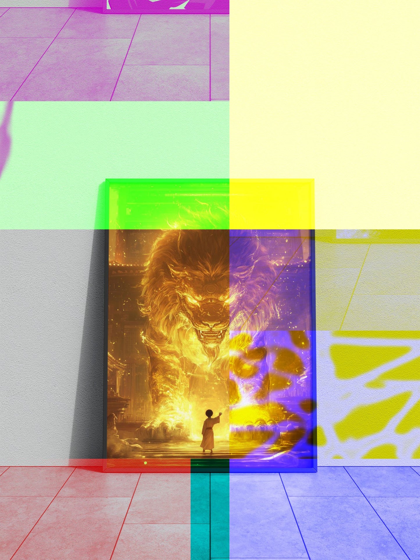 ancient chinese lion king Asian Style Poster | Wall Art for Home & Office | High-Quality Print