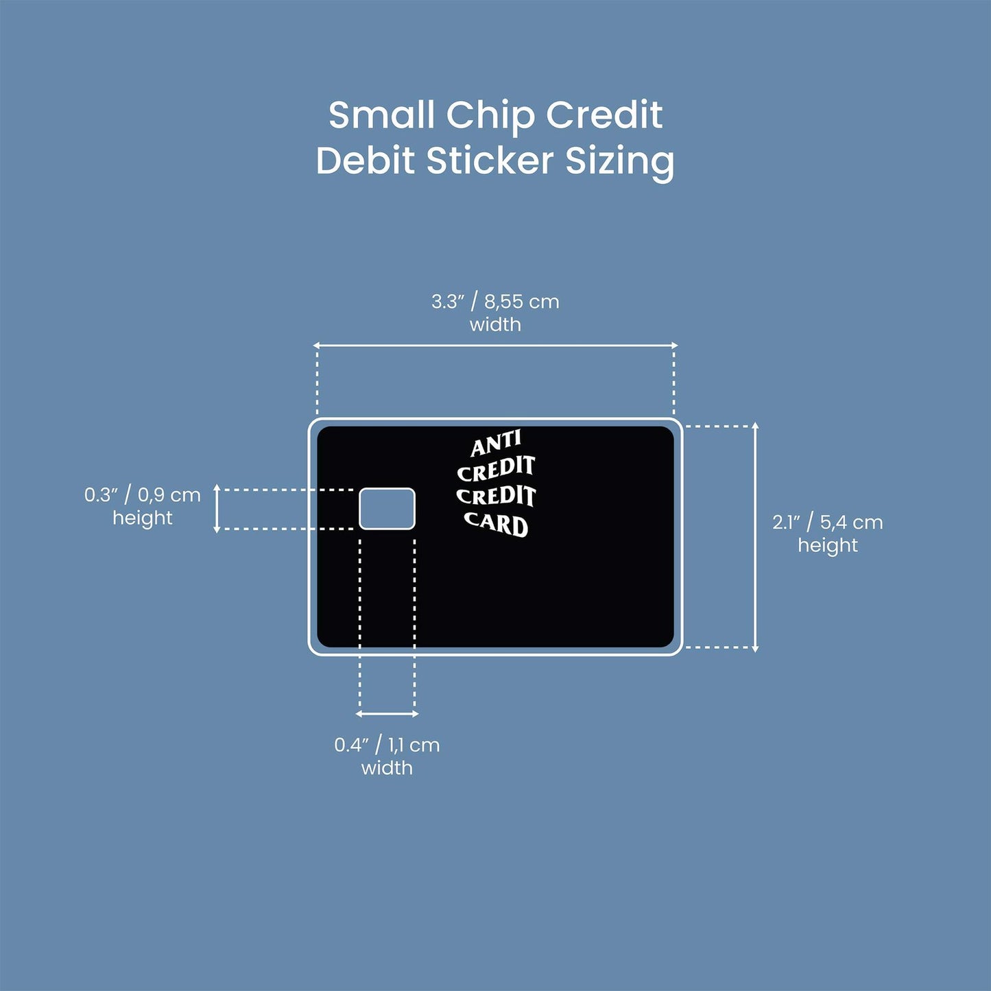 Anti Credit Design | Credit Card Sticker | Small Chip | Credit Card Skin