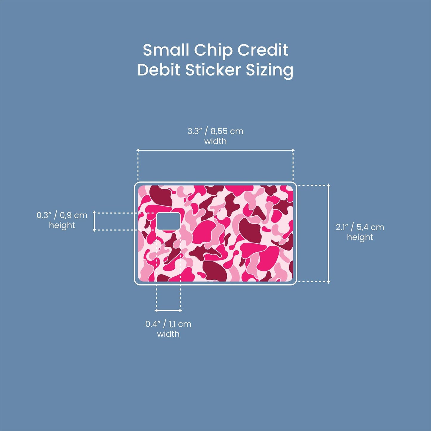 Ape Camo Pink Design | Credit Card Sticker | Small Chip | Credit Card Skin