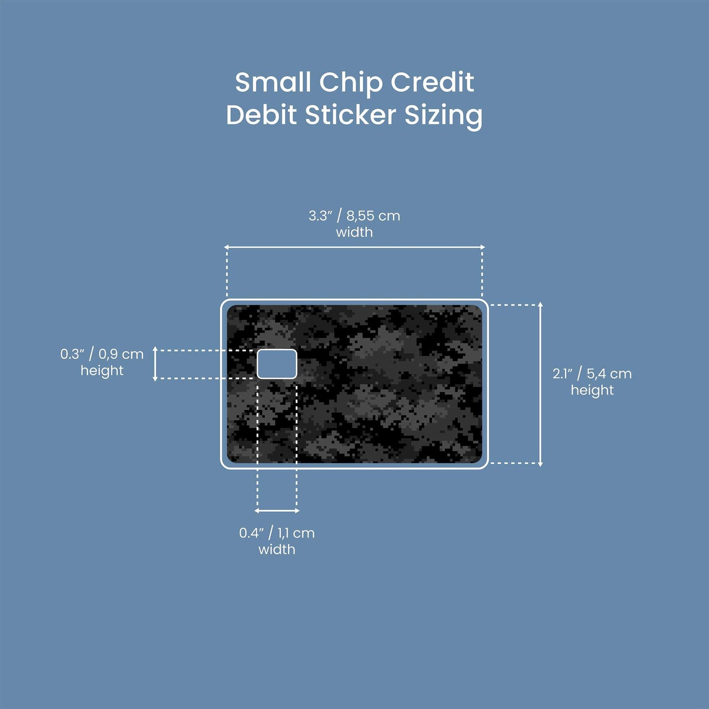 Ape Digi Camo Design | Credit Card Sticker | Small Chip | Credit Card Skin