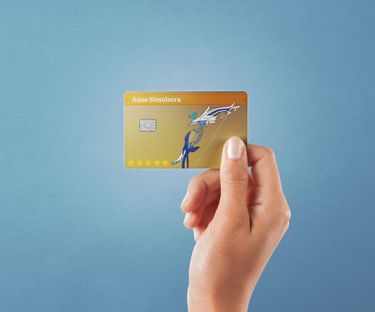 Aqua Simulacra Design | Credit Card Sticker | Small Chip | Credit Card Skin