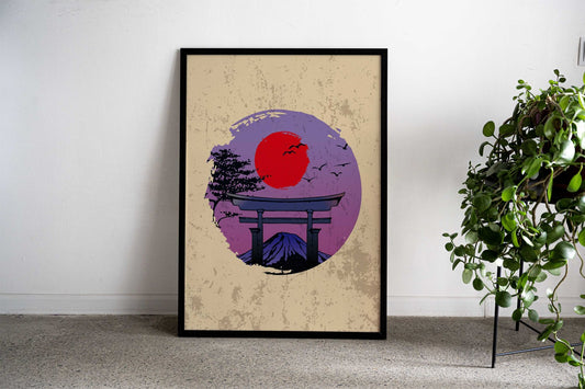art circle Asian Style Poster | Wall Art for Home & Office | High-Quality Print - High-quality vinyl skin wrap deca
