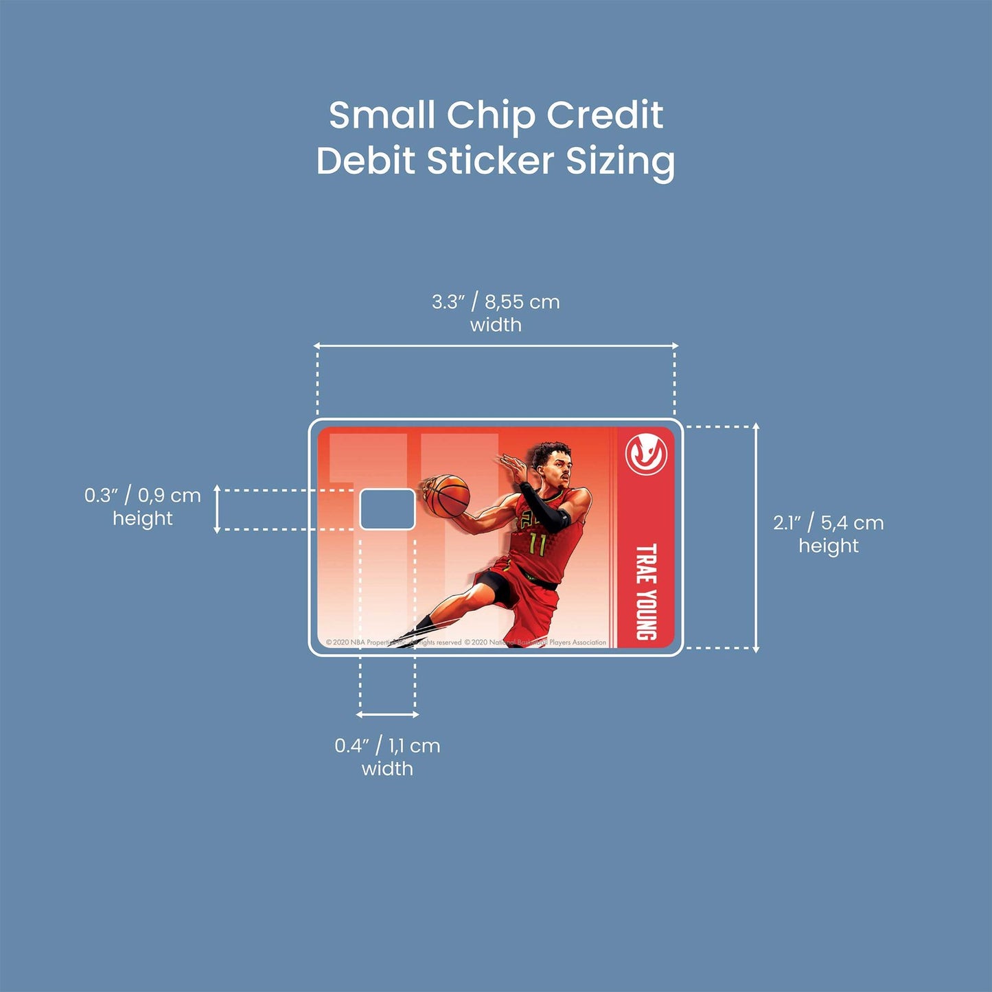 Atlanta Hawks Trae Young Design | Credit Card Sticker | Small Chip | Credit Card Skin
